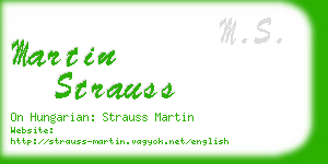 martin strauss business card